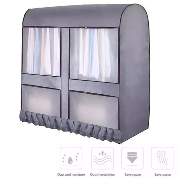 

clothing & wardrobe storage dustproof garment rack cover large capacity protector with zipper and visible window household j2y