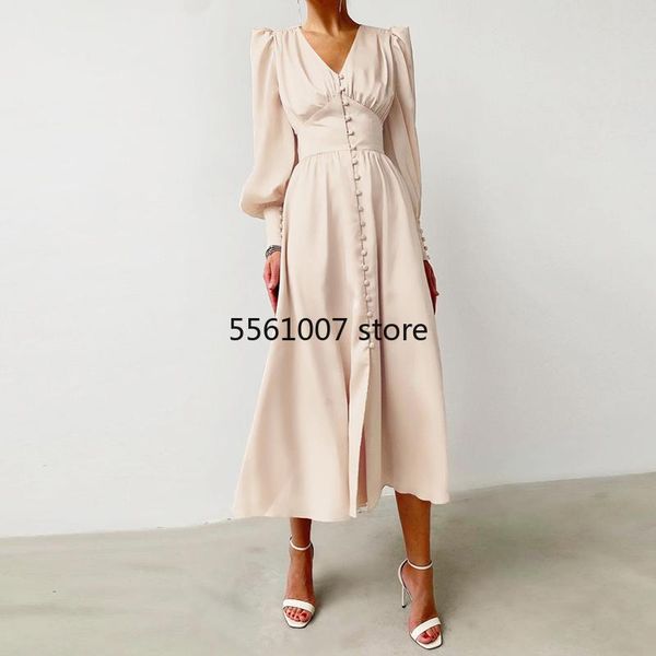

ethnic clothing casual women muslim long dress vestido de mujer sleeve satin single breasted loose solid fashion robe femme vestidos ete, Red