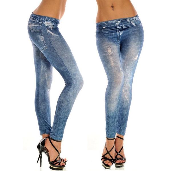 

women's leggings women ripped trouser jeggings stretchy slim trousers fashion skinny sport fitness athletic, Black