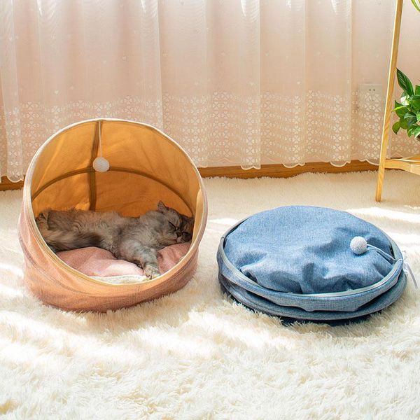 

pet dog cat bed house with ball all season general enclosed removable washable kennel supplies beds & furniture