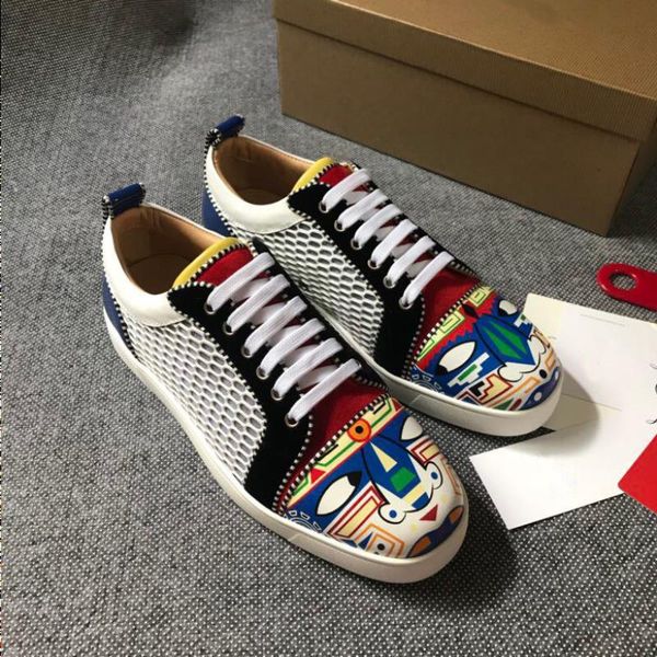 

leather outdoor red bottoms mens low driving quality designer casual flat luxury size34-47 ladies womens sneakers shoes vtfhb, Black