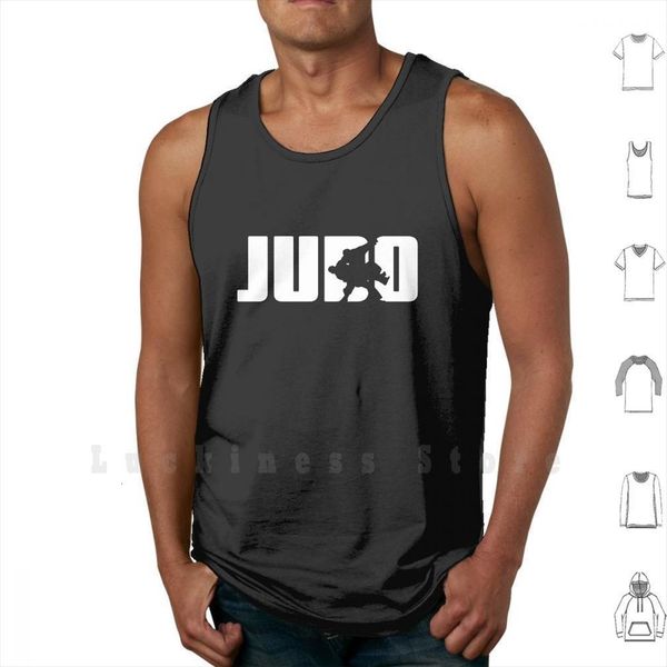

judo for judoka tank vest 100% cotton gifts lover funny cool, White;black