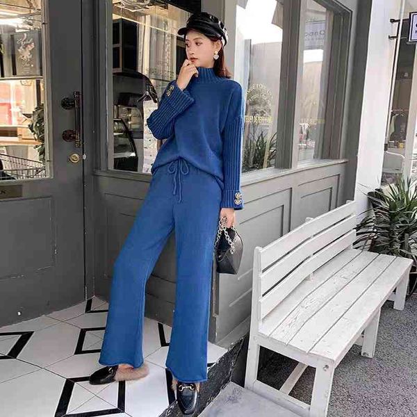 

pants casual female sleeve long spring two pieces outfit real cashmere wool ladies active nightgown t417, White