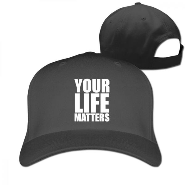 

your life matters black men's women's truker cap adjustable golf dad hat visors, Blue;gray