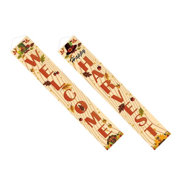 

curtain & drapes 1 pair thanksgiving door couplet decor