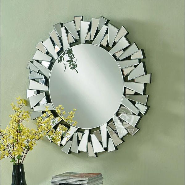 

mirrors modern round wall mirror vanity makeup glass console venetian decorative mirrored art wall-mounted
