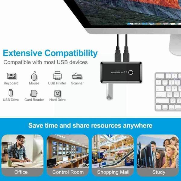 

hubs usb 3.0 hub splitter adapter switch selector 2/4 port computer for keyboard sharing mouse pcs devices o7x1