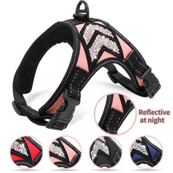 

dog collars & leashes microfiber large harness breakaway shiny rhinestone diving reflective padded adjustable safety quick release