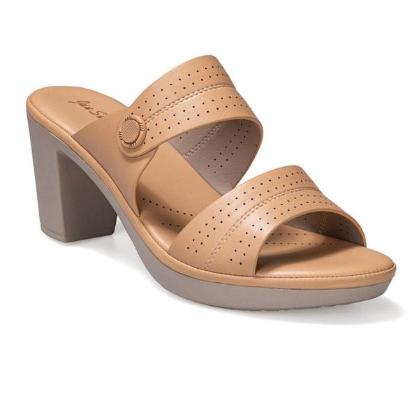 

thick heel high women's shoes fashion sandals large size slippers sandal, Black