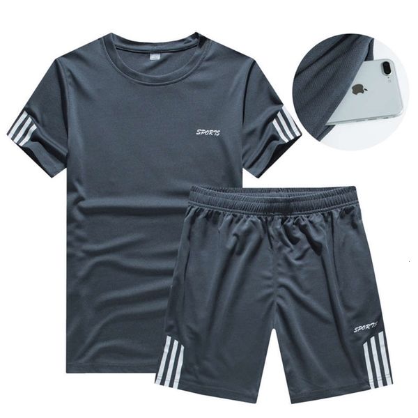 

men's t-shirts 20 short sleeve summer korean loose round neck t-shirt five point shorts sports leisure suit handsome itjg, White;black