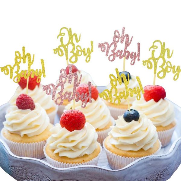 

other event & party supplies 20pcs glitter gold oh baby letter cake er kids birthday dessert cupcake decorations shower wedding