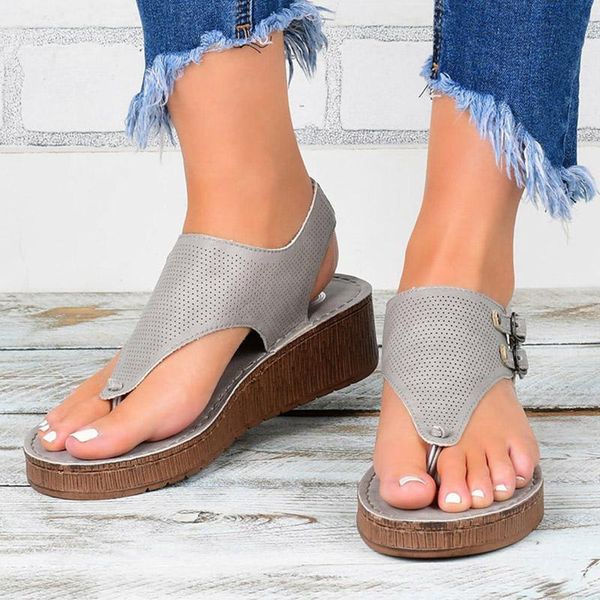 

sandals women casual heels summer shoes plus size wedges platform sandalias, Black