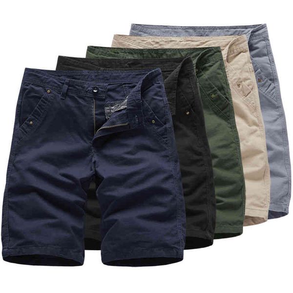 

2021 summer breech cotton capris casual fashion brand sports men's shorts, Blue