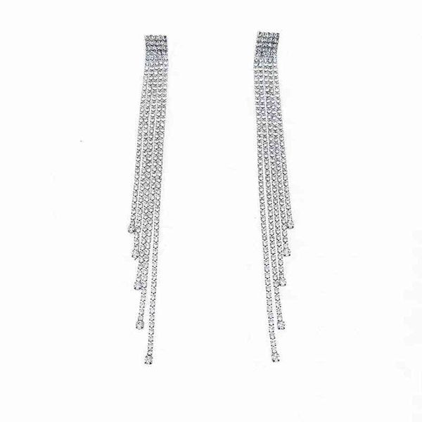 

women's tassel diamond earrings fashion diamond jewelry creative earrings, Golden