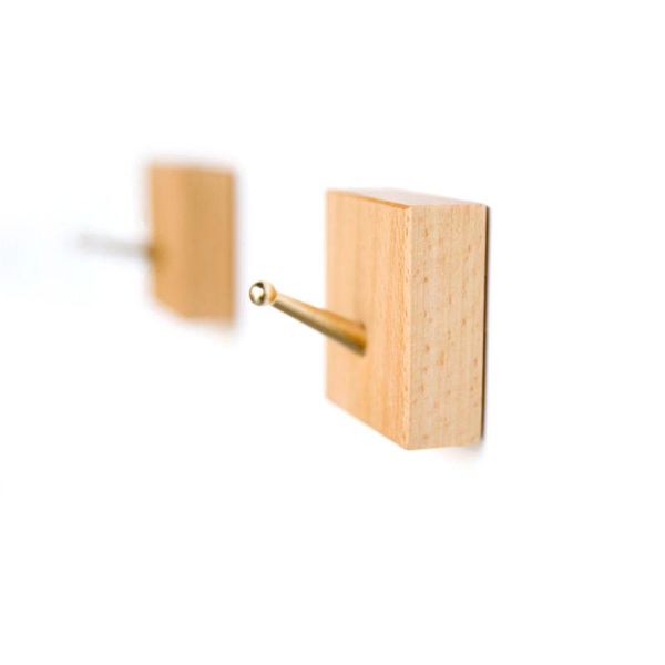 

laundry bags -wall coat hanger wood clothes rack key hook garden plant peg wall wooden screw home decorative organizer