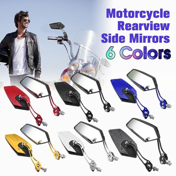 

motorcycle mirrors 2pcs rotation universal rearview motorbike scooter rear view side back 8mm