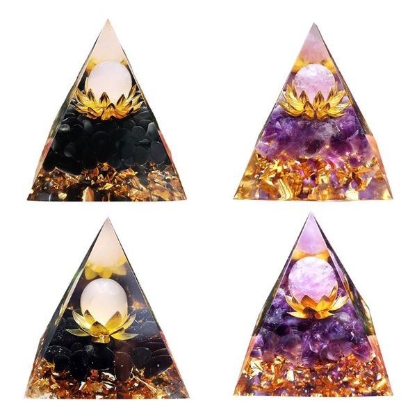 

decorative objects & figurines handmade synthetic resin crystal pyramid natural reiki balance deskdecor