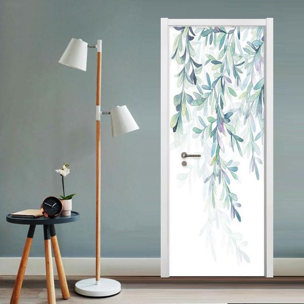 

wallpapers nordic style modern simple leaves wallpaper 3d living room bedroom door sticker creative home decor wall murals papel de parede