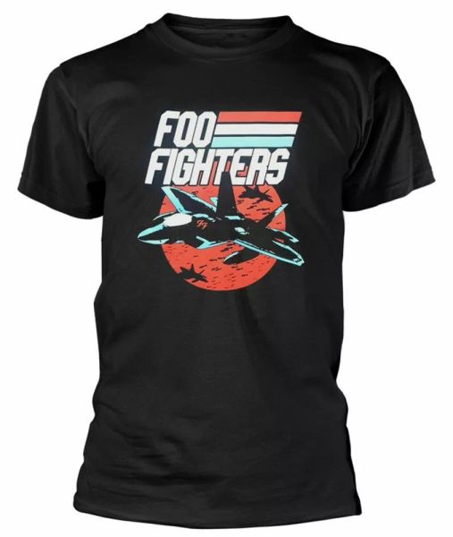 

official foo fighters t shirt concrete & gold jets black rock metal tee dave new, White;black