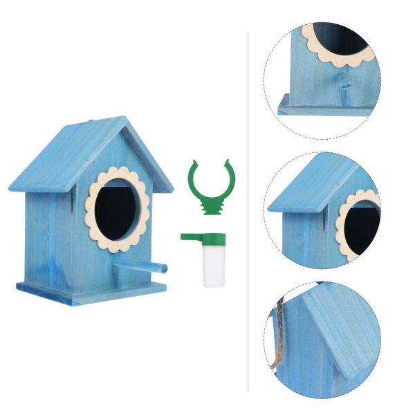 

bird cages decorative house wooden hanging nest feeder creative birdhouse