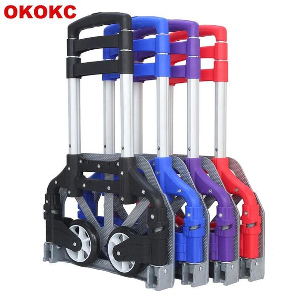 

toiletry kits okokc shopping cart aluminum alloy portable trolley foldable loader trailer type luggage carts