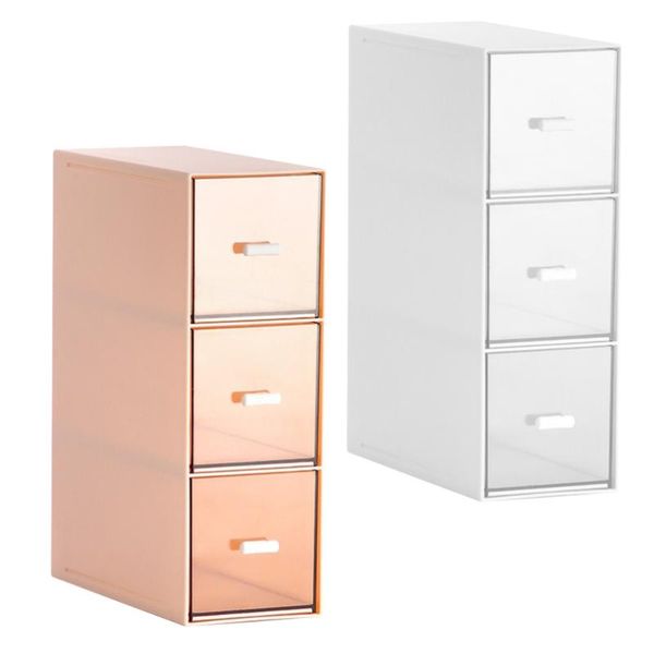 

storage boxes & bins 2pcs box multilayer deskcase drawer type makeup container