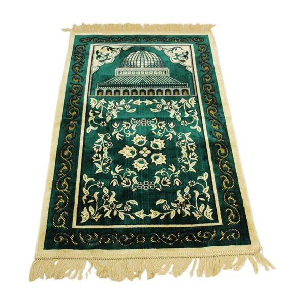 

islamic muslim prayer mat faux cashmere velvet tassel thick carpet blanket rug carpets