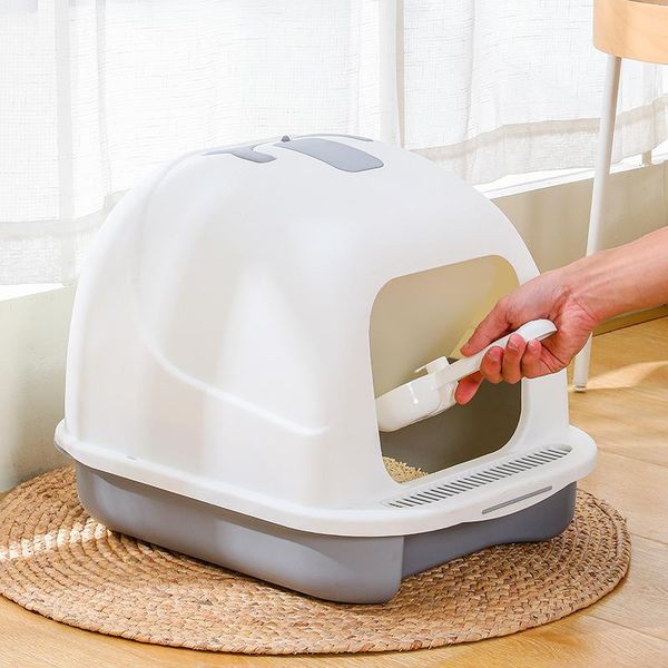 

cat beds & furniture pet supplies fully enclosed litter basin to the spill large young sand toilet send shovel