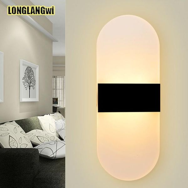 

wall lamp modern bedroom acrylic led lamps applique bathroom sconces home lighting strip light ac90-260v