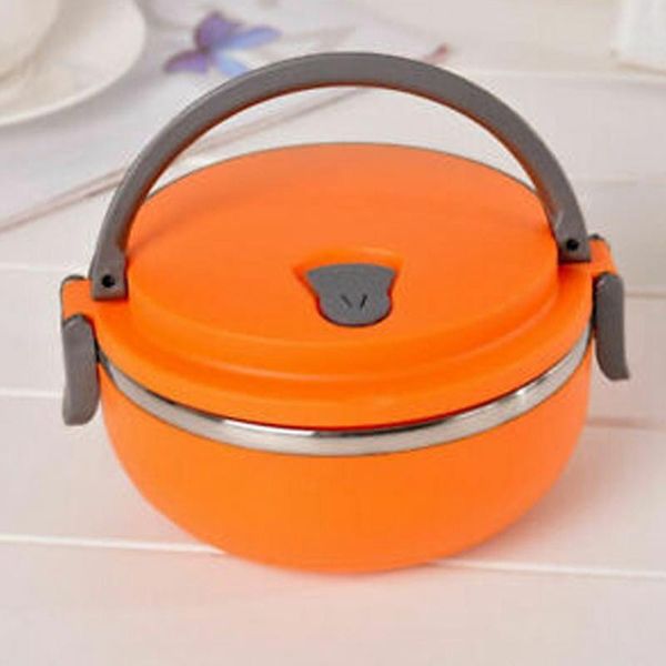 

dinnerware sets stainless steel thermal insulation lunch box round student portable and anti-scalding