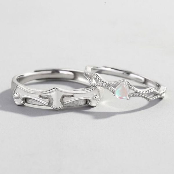

delicate ring princess knight couple s925 silver commemorative gift simple crowd long distance luxury