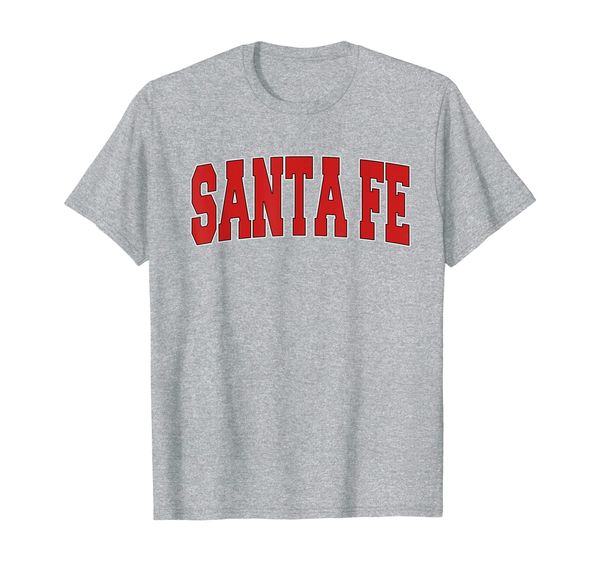 

santa fe nm new mexico varsity style usa vintage sports t-shirt, White;black