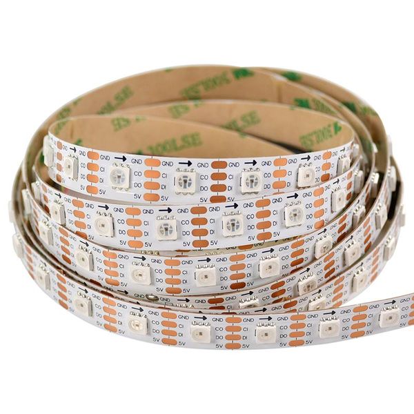 

strips [seven neon]dc5v 12mm fpbc 60led/m 27khz fpwm hd107s rgb led strip dream digital pixel light smd addressable flexible tape