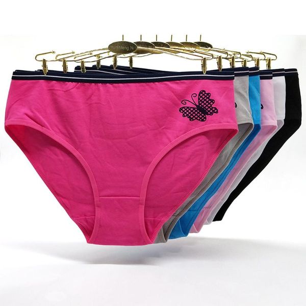 

women's panties 4pcs/lot 2xl/3xl/4xl large size briefs big yards underwear waist, Black;pink