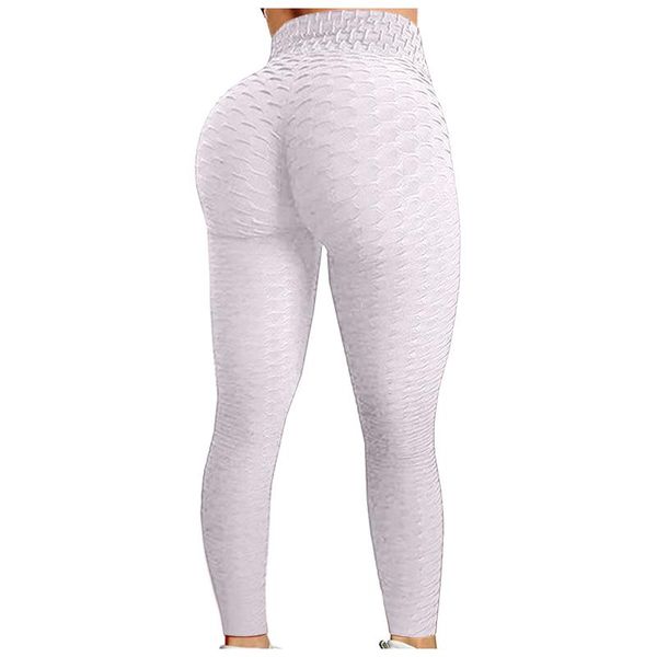 

stretch push waist up running leggings workout women fitness ladies high bubble pants hip lifting quick-drying exercise legging women's, Black