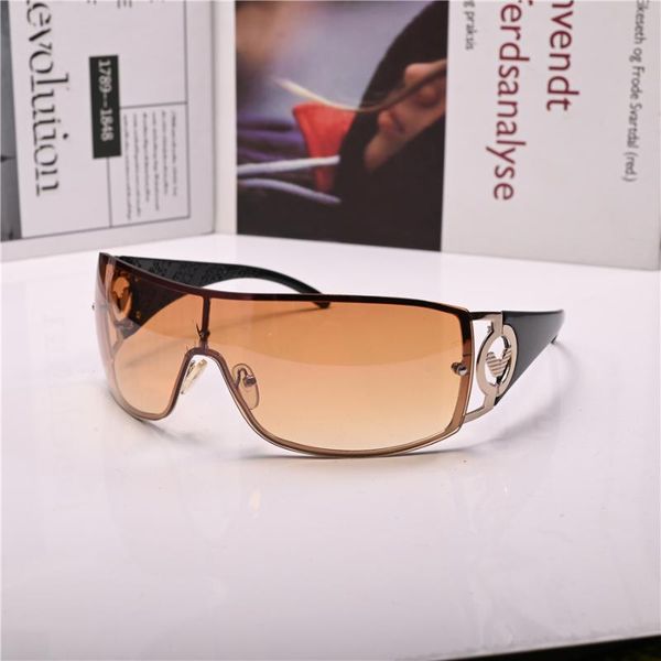 

sunglasses windproof goggles women fashion one-piece lens anti reflection steampunk sun glasses for female driving small face, White;black
