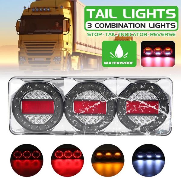 

emergency lights 12v universal trailer truck tail light waterproof led rear turn signal lamp sreverse taillight for car caravans