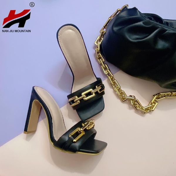 

mountain 2021 fashion women sandals summer high heels solid color shoes open toe outdoor slippers quality, Black