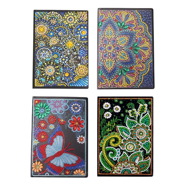

diamond painting diy 5d mosaic rhinestone drawing notebook part drill special shape resin diary book children stationery gifts