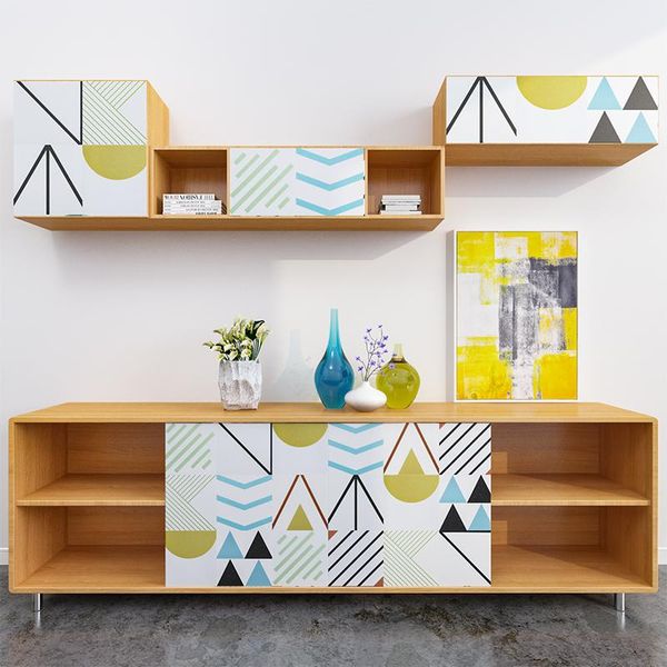 

wallpapers 10pcs/lot modern nordic floor stickers pvc matte surface tiles sticker bathroom table ground wall hard-wearing decals