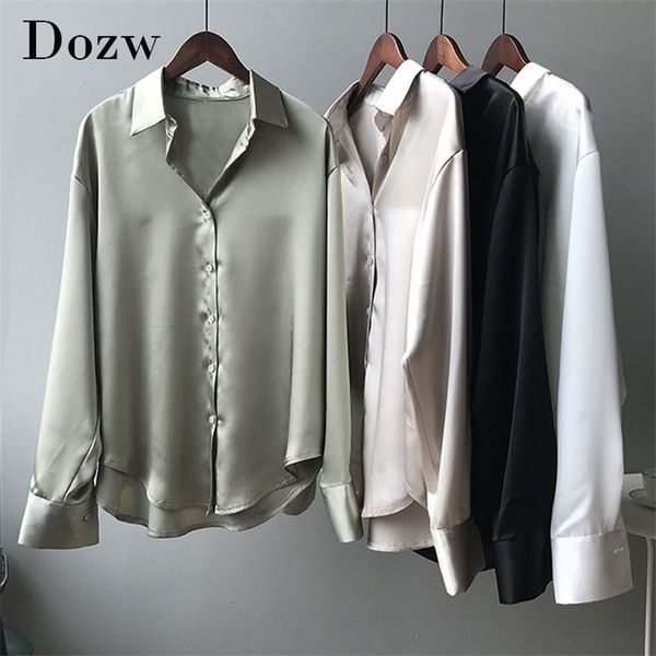 

solid elegant blouse women turn down collar casual office shirt female long sleeve korean ladies blusas mujer 210515, White