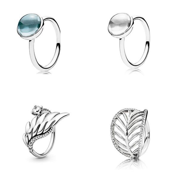 

cluster rings chamss high-quality painted blue drop ring, simple atmospheric jewelry can bring a romantic birthday gift to wife, Golden;silver