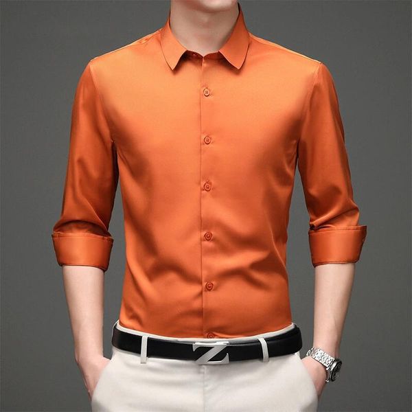 

men's casual shirts mens formal basic dress long sleeve white black business slim fit regular office non iron for men solid color