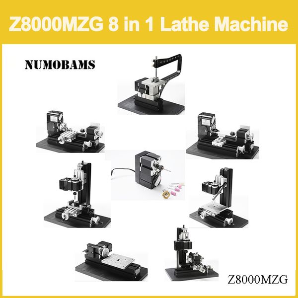 

z8000mzg 24w metal 8 in 1 diy bow arm mini lathe with tool box