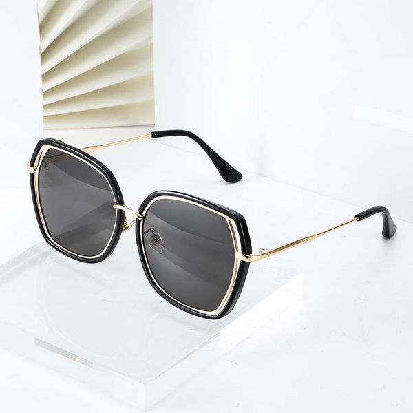 

sunglasses large irregular frame hollow out street fashion tide, White;black