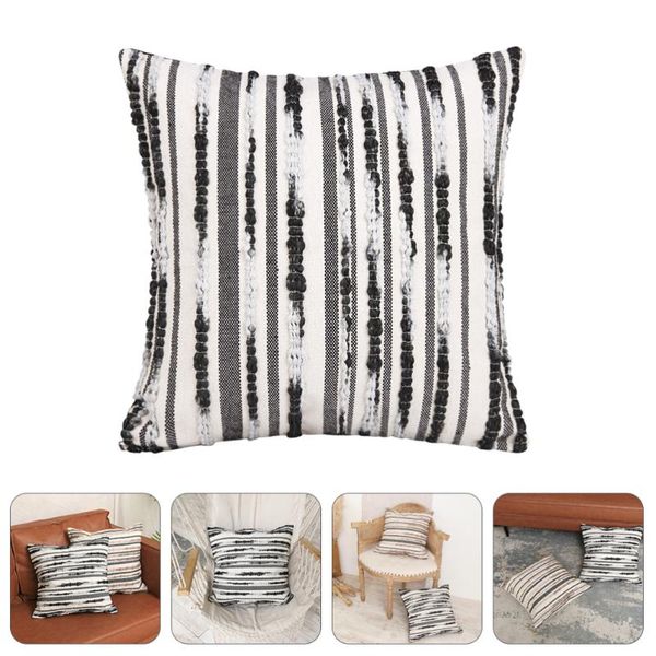 

pillow case 1pc strip pattern cover modern pillowcase household cushion