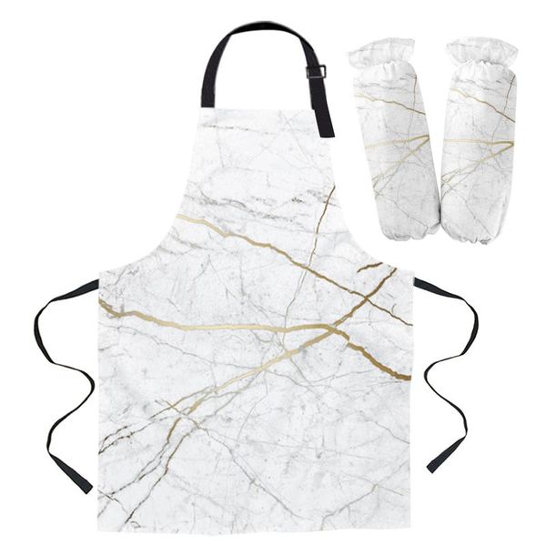 

aprons natural texture marble pattern kitchen for women bibs household cleaning pinafore home cooking apron