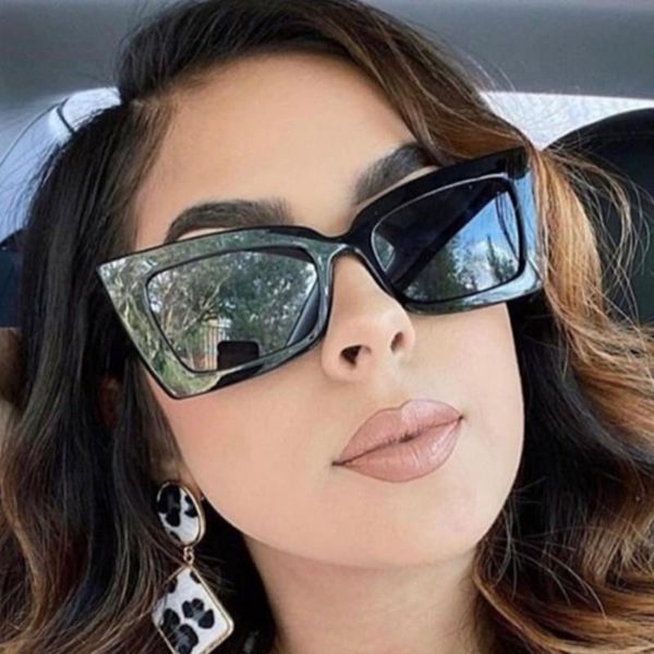 

sunglasses 2021 fashion small square for women leopard black glasses elegant one peice unique designer eyewear shade, White;black