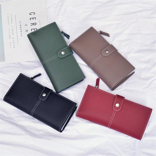 

wallets women's wallet style long clutch bag korean fashion pu, Red;black