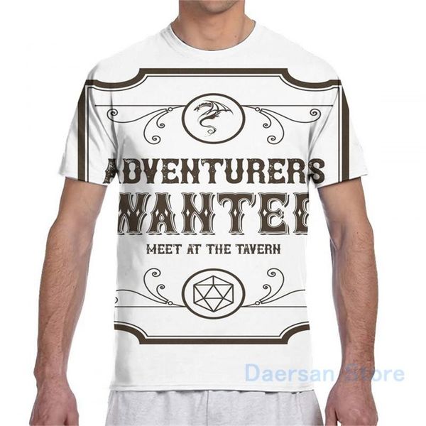 

men's t-shirts tablerpg addict adventurers wanted meet at the tavern men t-shirt women all over print girl t shirt boy short sleeve tsh, White;black